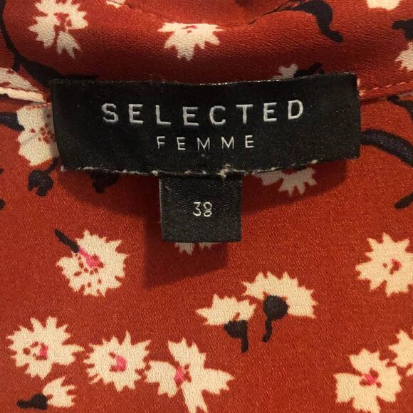 Selected Femme Floral Flowy pleats maxi dress ditsy floral ASOS Sz 8 Blogger Fav - Picture 8 of 16